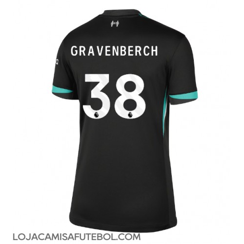 Camisa de Futebol Liverpool Ryan Gravenberch #38 Equipamento Secundário Mulheres 2024-25 Manga Curta